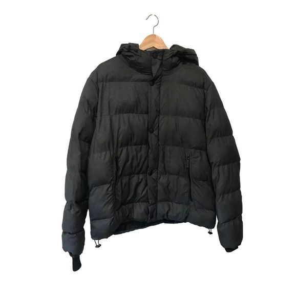 H&M Jackets & Coats Hm Men Puffer Jacket Charcoal Zip Pockets Large